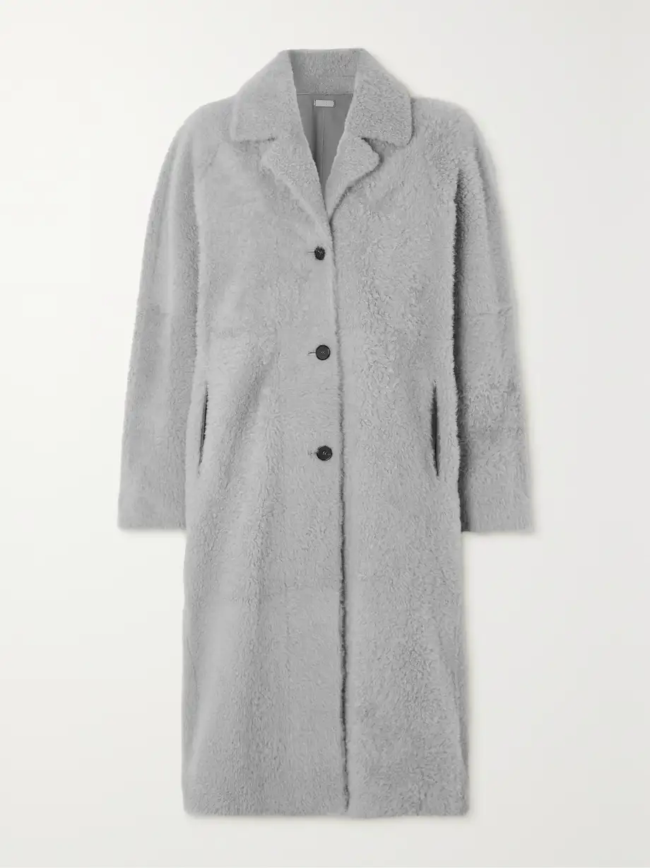 UTZON - Cassidy Reversible Shearling Coat - Gray Cover