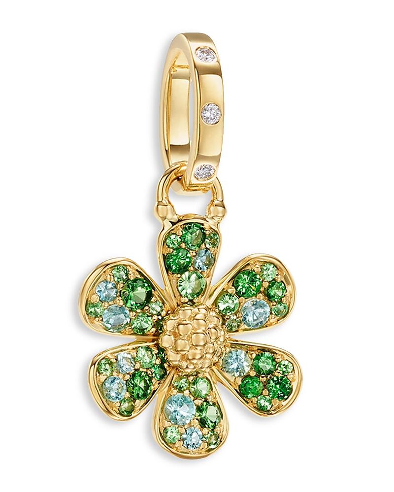 Temple St. Clair 18K Yellow Gold Multi-Gemstone & Diamond Flower Power Pendant Cover