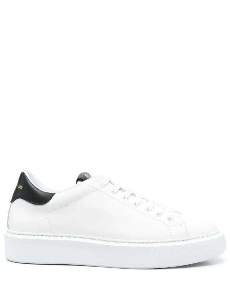 Giuliano Galiano contrasting-detail leather sneakers - White Cover