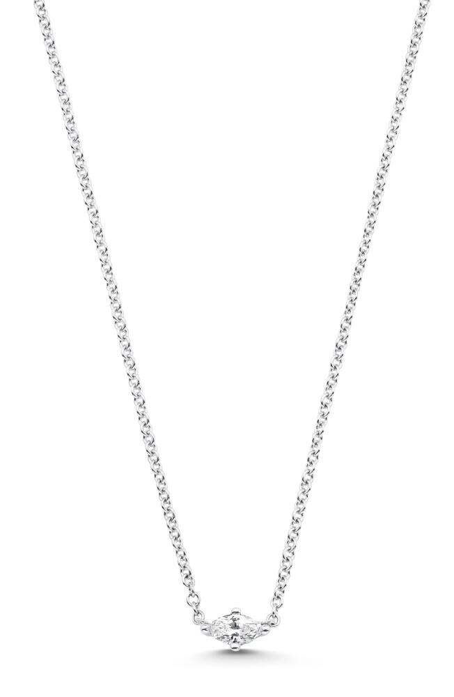 Sara Weinstock Horizontal Marquise Diamond Pendant Necklace in White Gold Cover