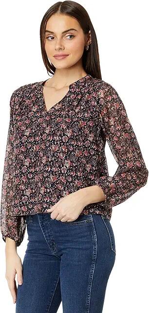 Faherty Silk Cotton Sage Wood Blouse (Stargaze Bloom) Women's Clothing Cover