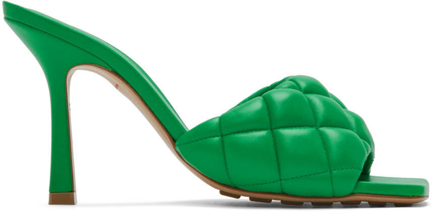 Bottega Veneta Green Padded Heeled Sandals Cover