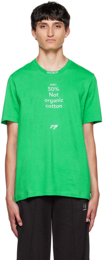 doublet Green Composition Message T-Shirt Cover