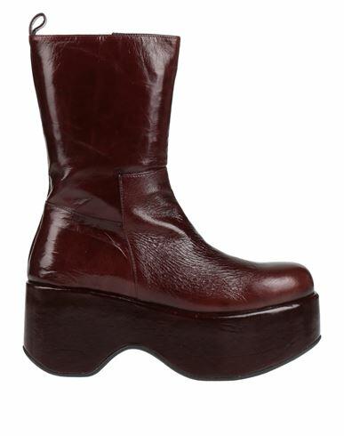 Paloma Barceló Woman Ankle boots Burgundy Soft Leather Cover