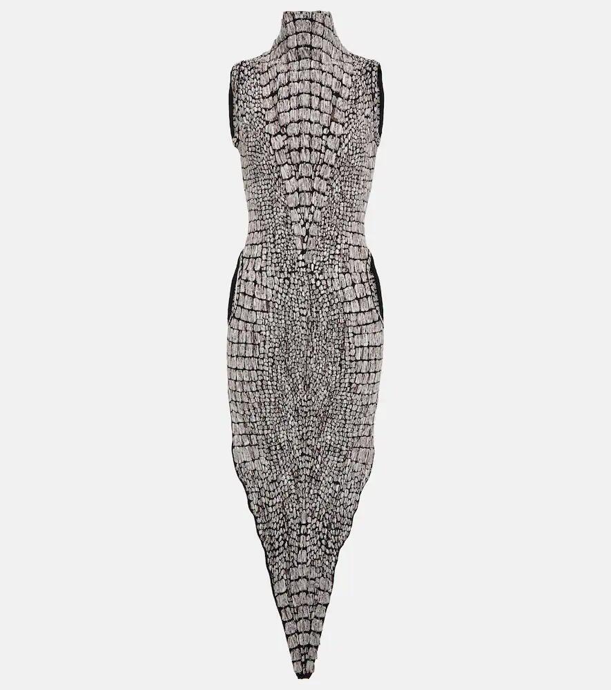 Alaïa Animal-print halterneck midi dress Cover