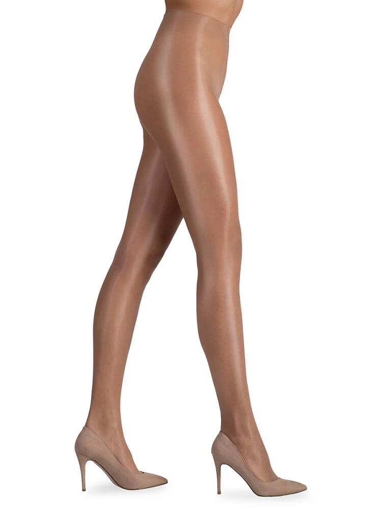 LECHERY Women's Lustrous Shiny 1-Pack 20 Denier Pantyhose - Natural Cover