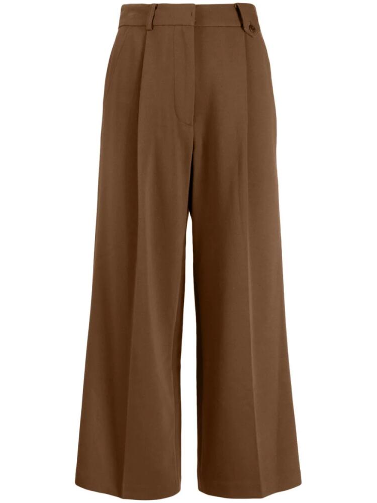 STUDIO TOMBOY pressed-crease cropped trousers - Brown Cover