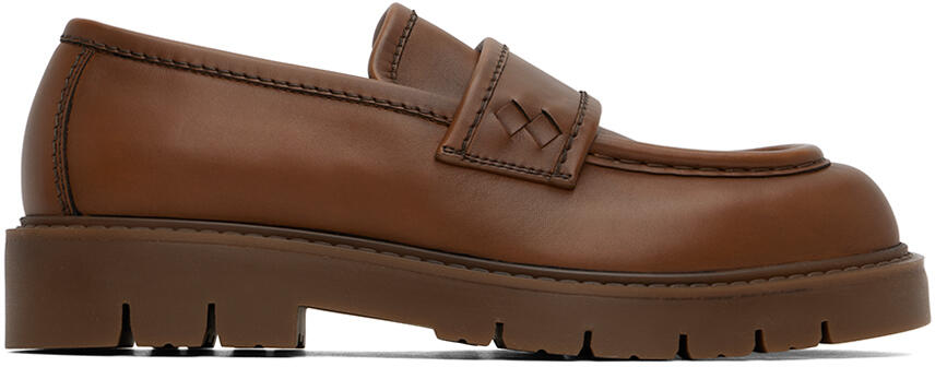 Bottega Veneta Brown Haddock Loafers Cover