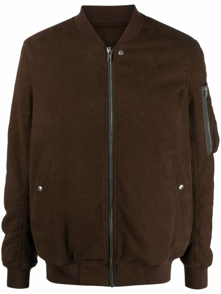 Rick Owens cotton bomber jacket - Brown Cover