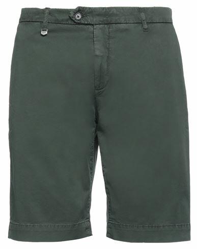 Antony Morato Man Shorts & Bermuda Shorts Dark green Cotton, Elastane Cover