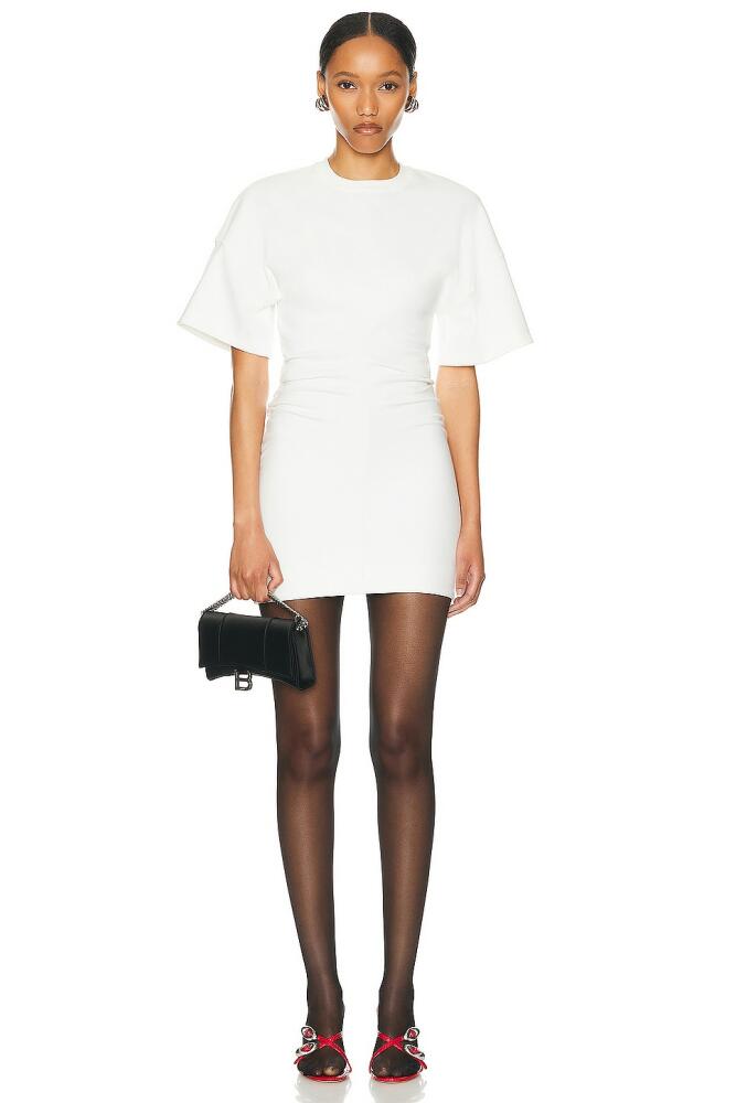 Alexander Wang Drop Shoulder Crew Neck Mini Dress in White Cover