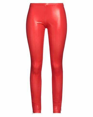 Dsquared2 Woman Leggings Red Polyester, Elastane Cover