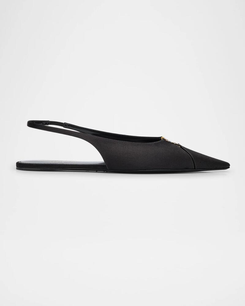 Saint Laurent Babylone Satin Slingback Ballerina Flats Cover