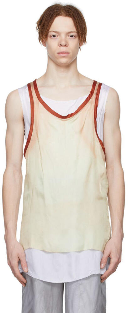 Edward Cuming Beige Viscose Tank Top Cover