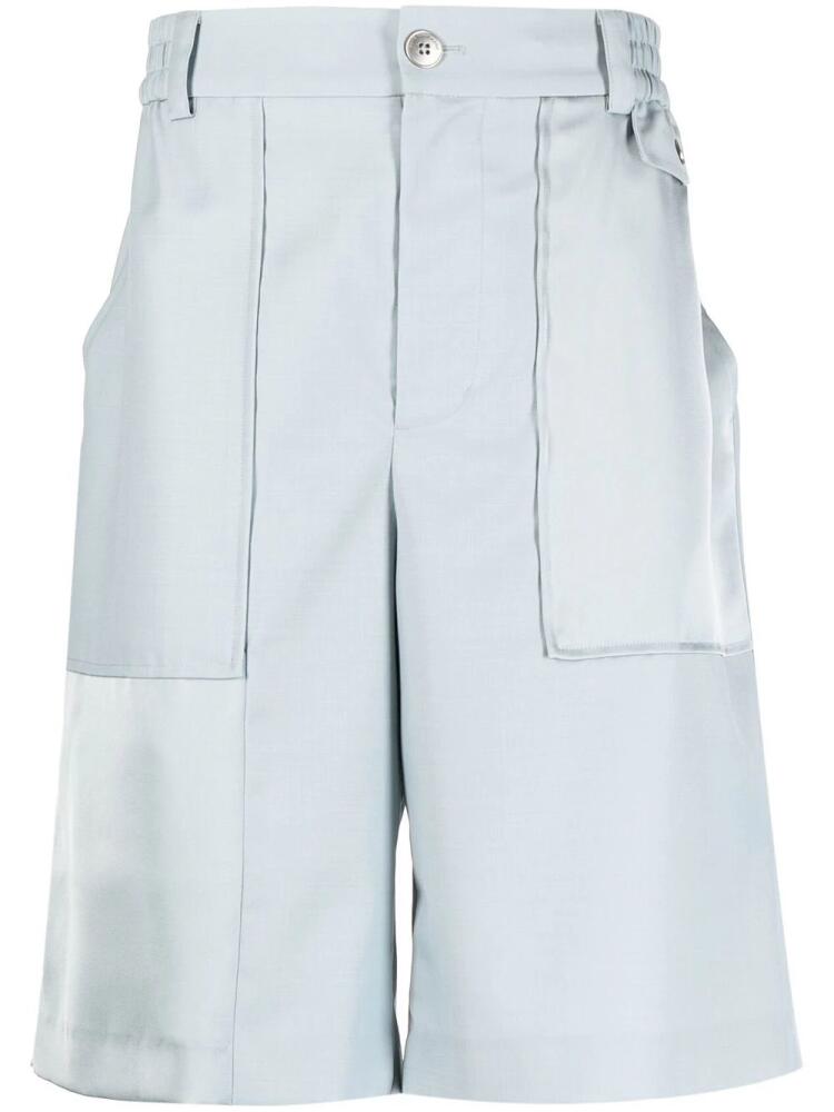 Feng Chen Wang above knee bermuda shorts - Blue Cover