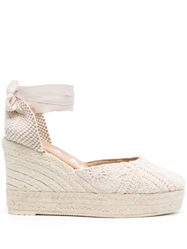 Manebi Yucatán 100mm wedge espadrilles - Neutrals Cover