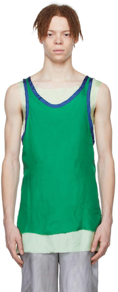 Edward Cuming Green Viscose Tank Top Cover