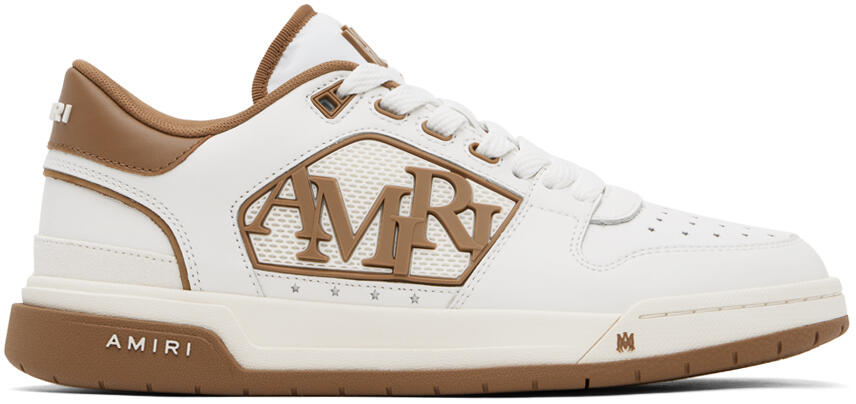 AMIRI White & Brown Classic Low Sneakers Cover