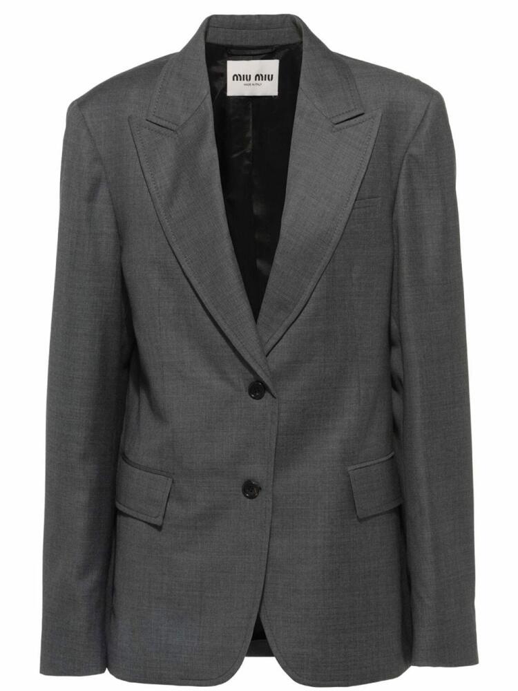 Miu Miu Grisaille single-breasted blazer - Grey Cover