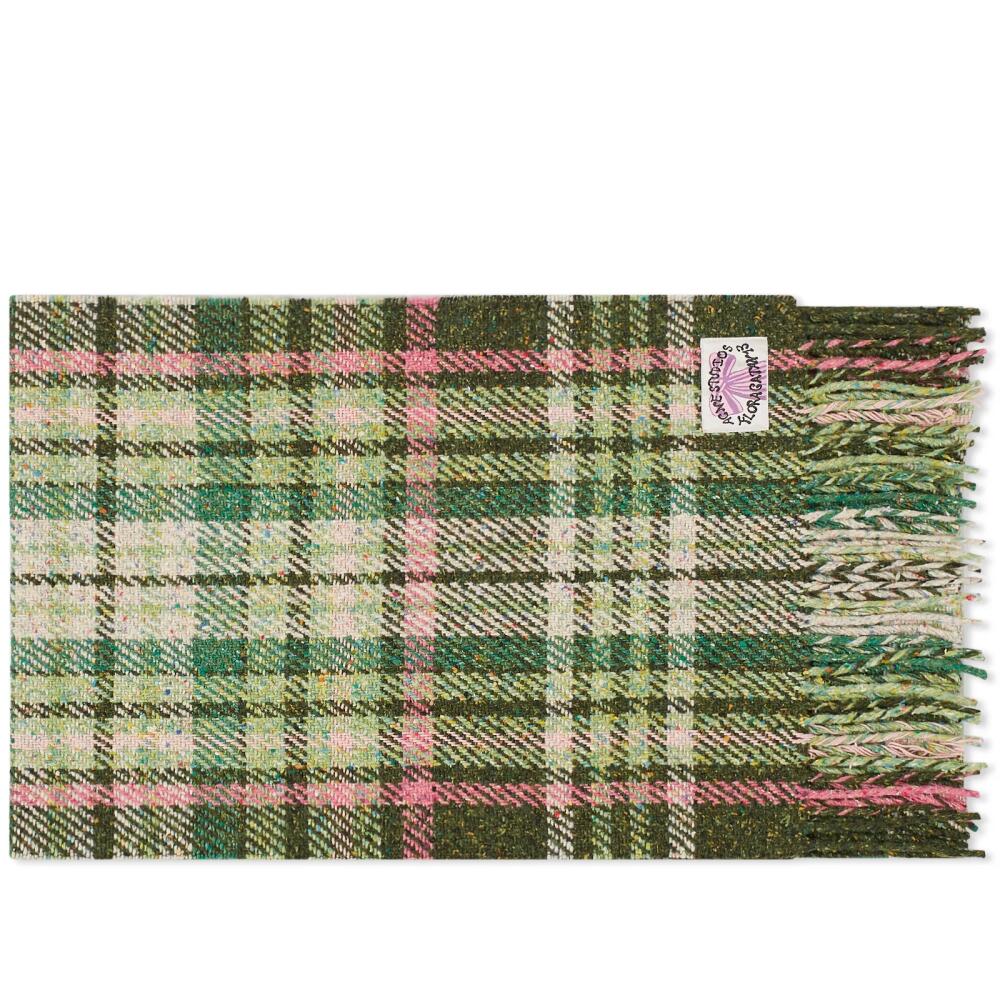 Acne Studios Men's Volano Check Scarf in Green Cover