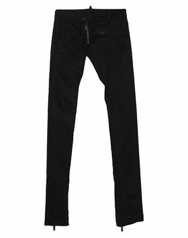 Dsquared2 Man Jeans Black Cotton, Elastane, Plastic, Bovine leather Cover