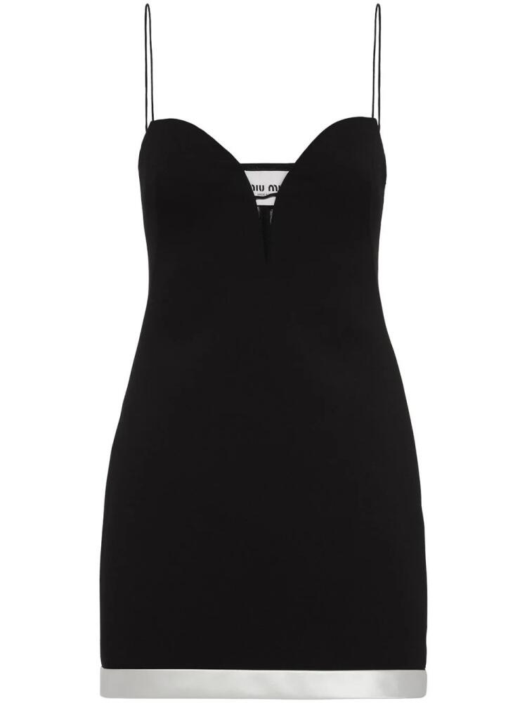 Miu Miu sweetheart-neck mini dress - Black Cover