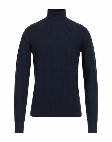 Yes Zee By Essenza Man Turtleneck Midnight blue Viscose, Nylon Cover