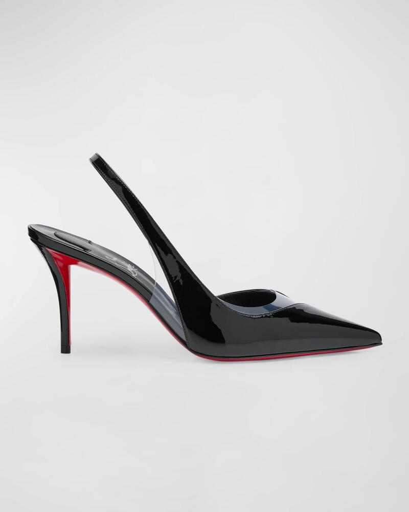 Christian Louboutin Posticha Patent PVC Red Sole Slingback Pumps Cover