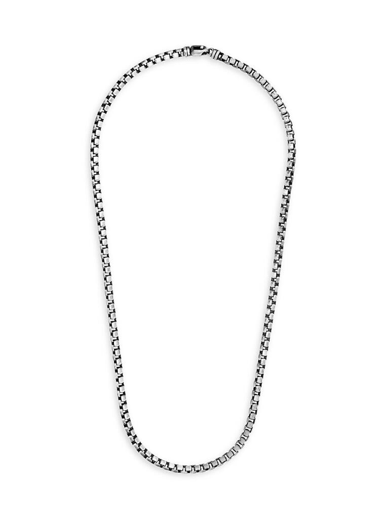 Saks Fifth Avenue Men's Sterling Silver 24" Box Chain Necklace Cover