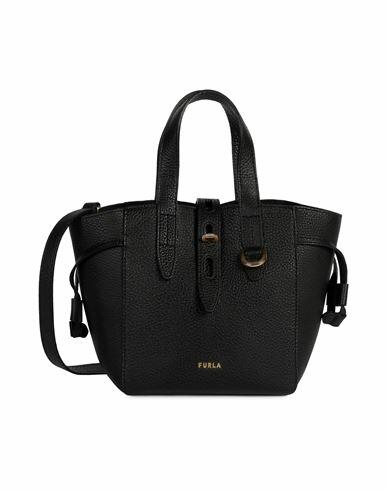 Furla Furla Net Mini Tote Woman Handbag Black Leather Cover