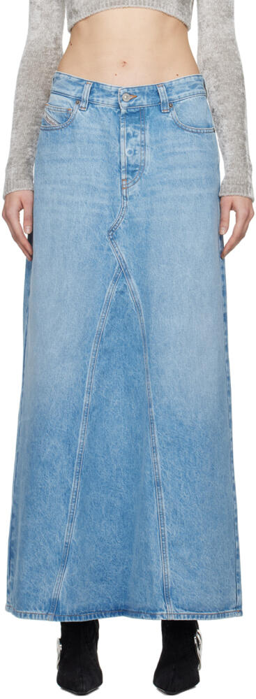 Diesel Blue De-Pago Denim Maxi Skirt Cover