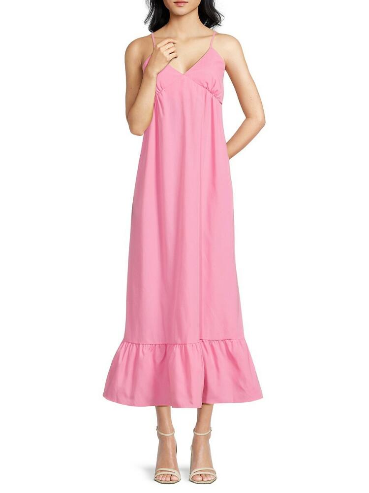 Lea & Viola Women's Triangle Maxi Shift Dress - Pink Cover