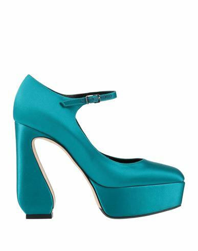 Si Rossi By Sergio Rossi Woman Pumps Deep jade Textile fibers Cover