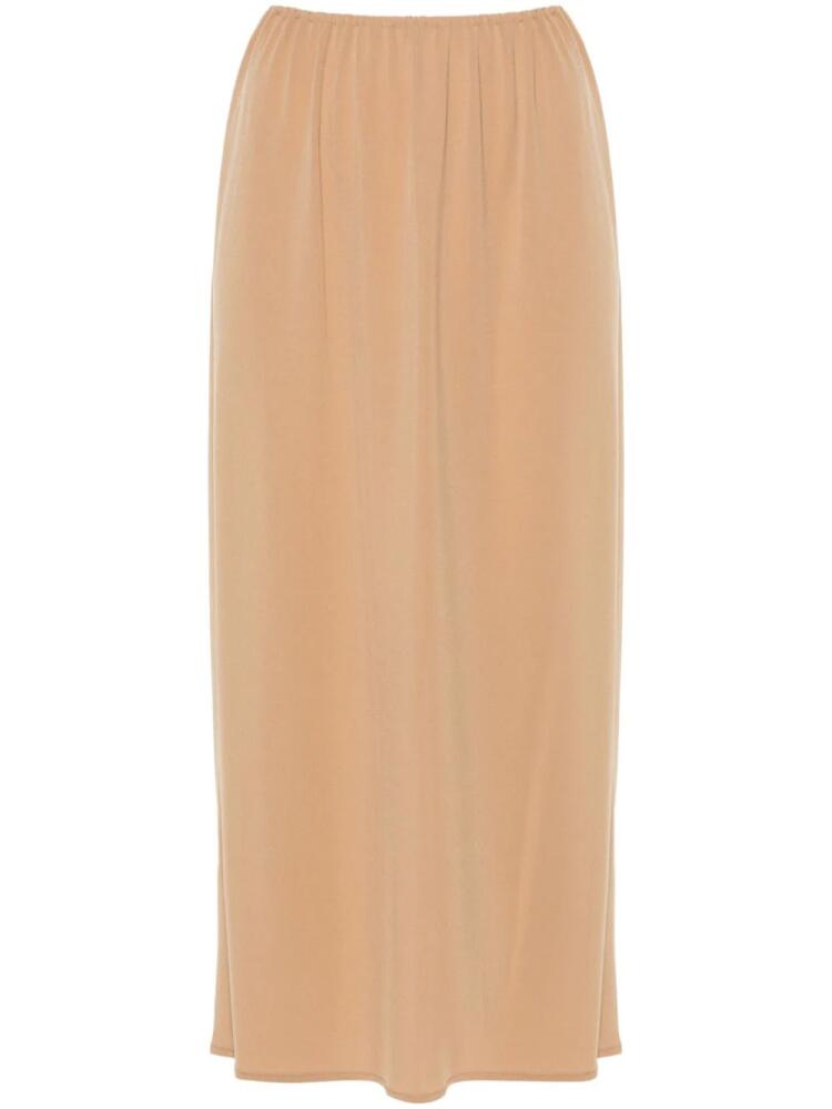 Gauchère rear-slit jersey skirt - Neutrals Cover