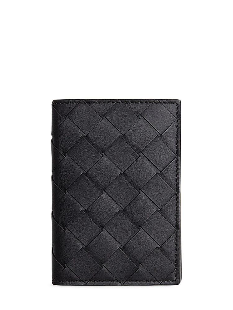 BOTTEGA VENETA Intrecciato Leather Flap Card Case Cover