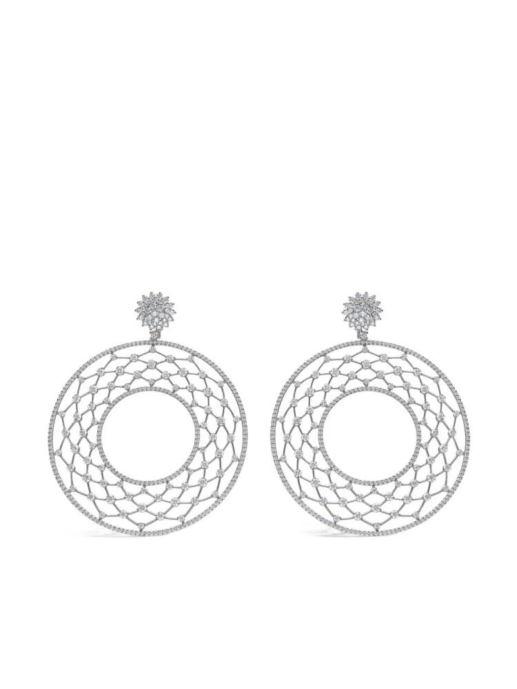 LEO PIZZO 18kt white gold diamond Merletti earrings - Silver Cover