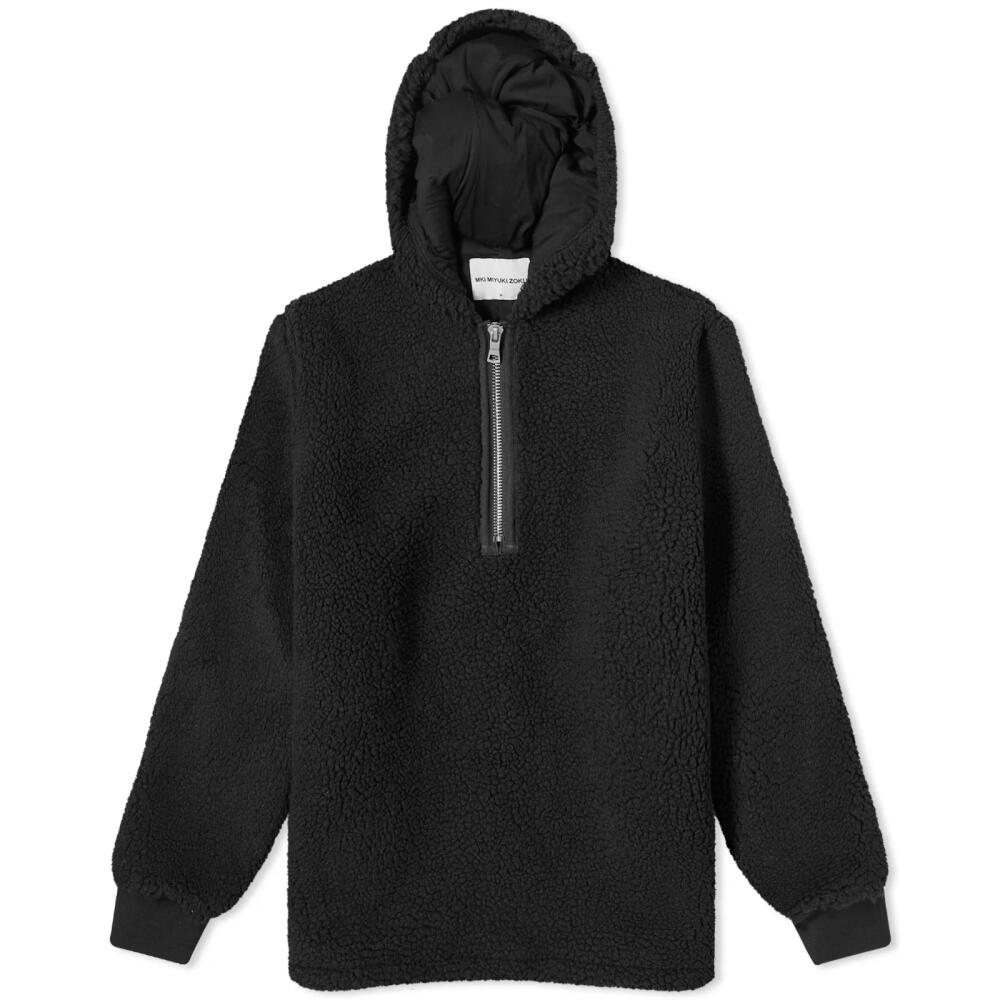 MKI Men's Shearling Hoodie in Black Cover