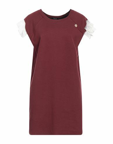 Mangano Woman Mini dress Burgundy Cotton Cover