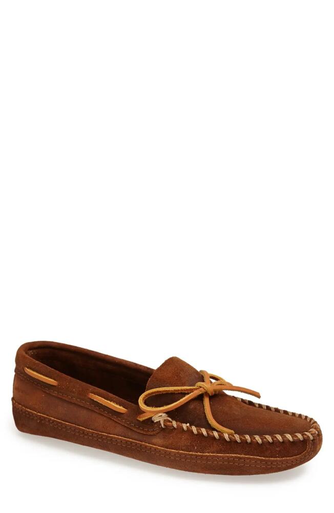 Minnetonka Suede Sole Moccasin in Brown Cover