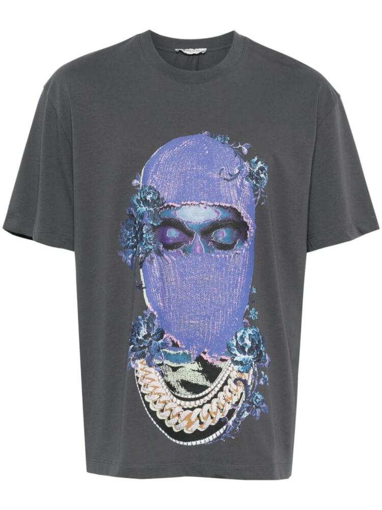 Ih Nom Uh Nit Rose Mask-print T-shirt - Grey Cover