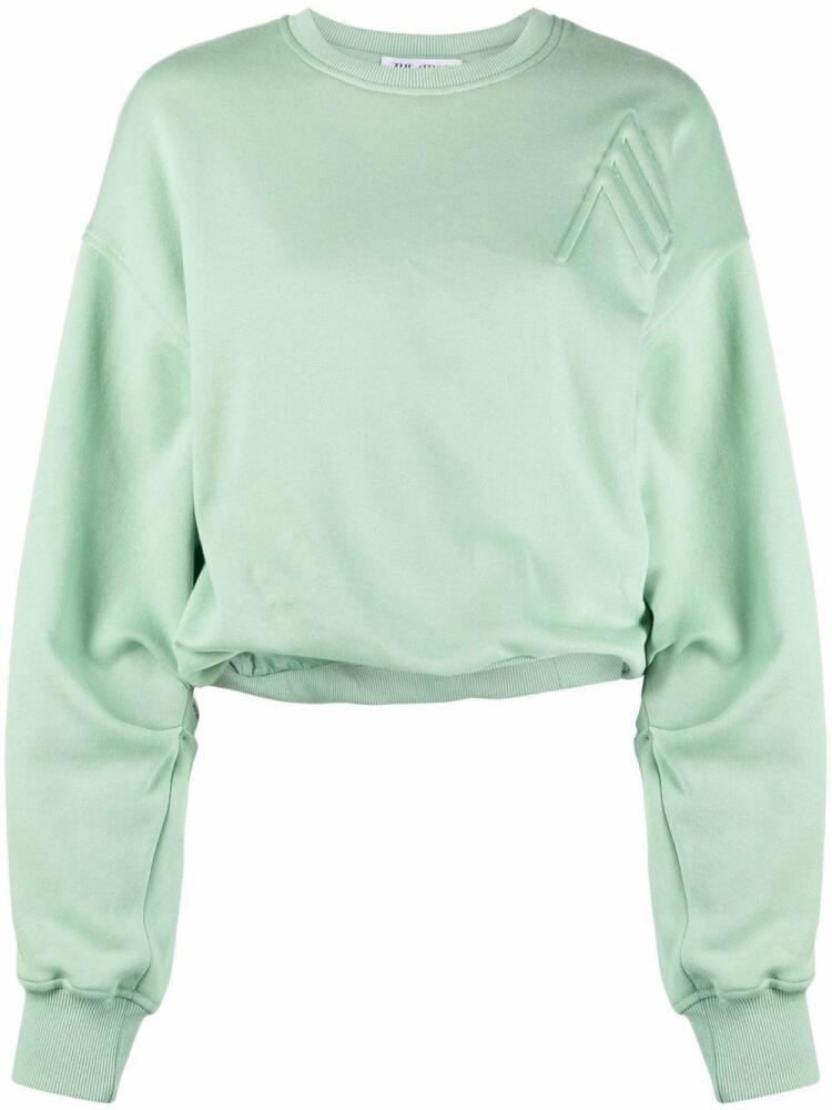 The Attico drop-shoulder silhouette sweatshirt - Green Cover