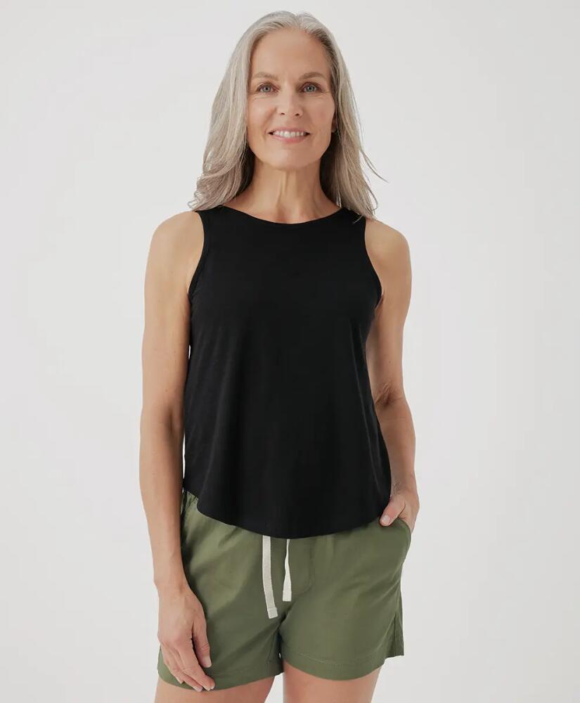 Pact Organic Featherweight Slub Reversible Tank in Black Cover