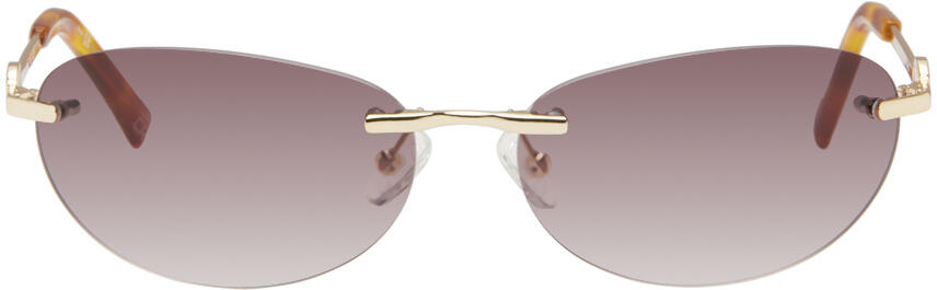 Le Specs Gold Slinky Sunglasses Cover