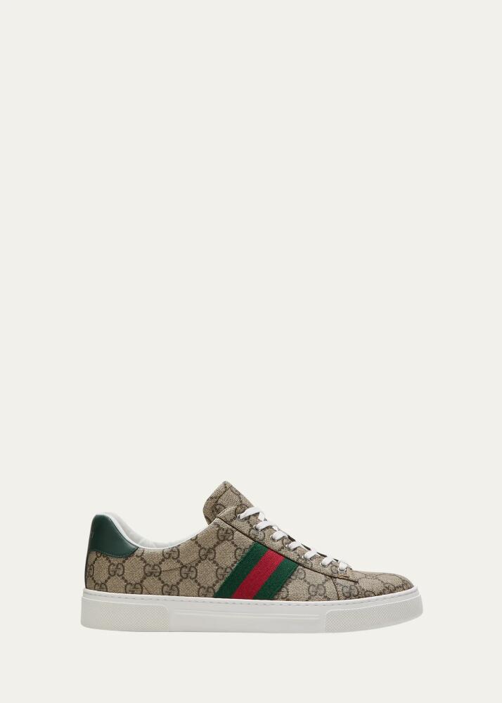 Gucci Ace Monogram Canvas Low-Top Sneakers Cover