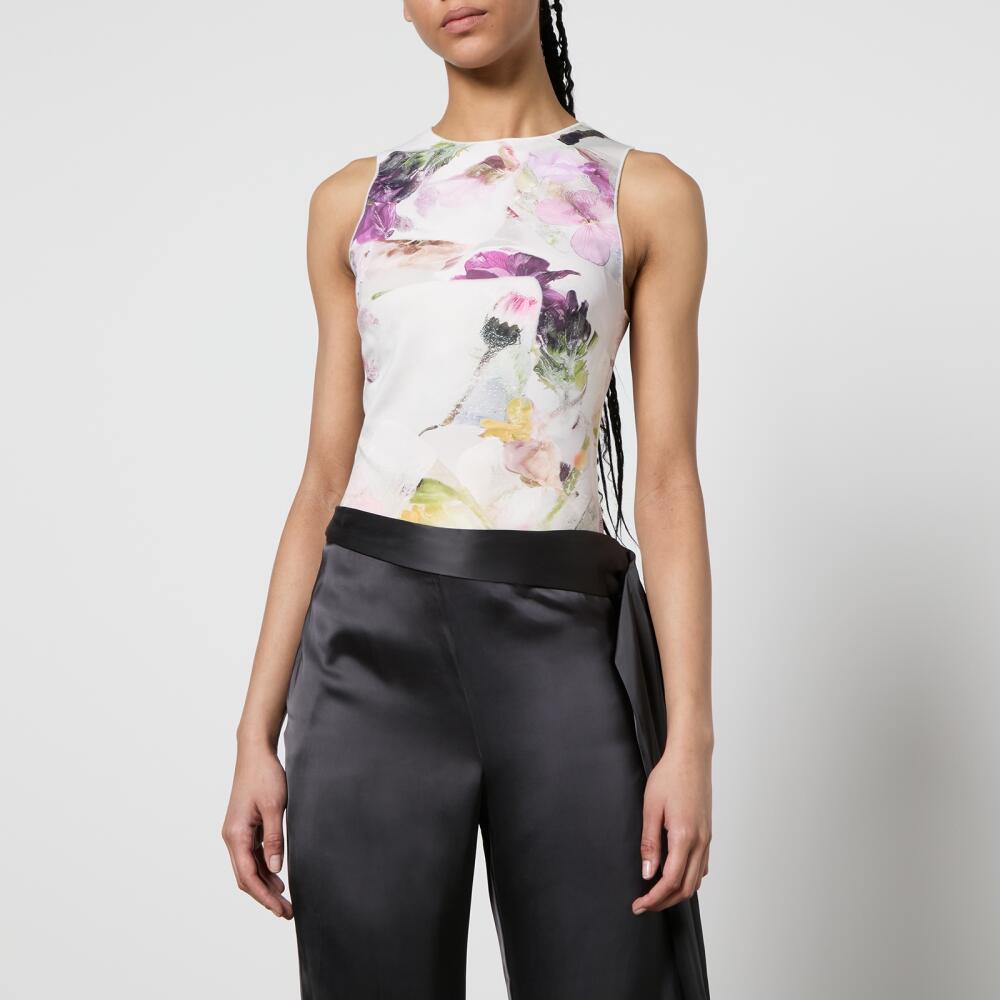 Ted Baker Aimley Floral-Print Stretch-Jersey Racer Top Cover