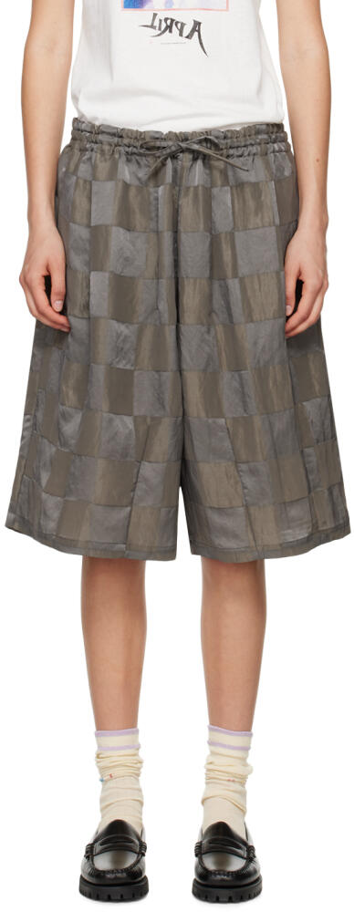 NEEDLES Gray Check Shorts Cover