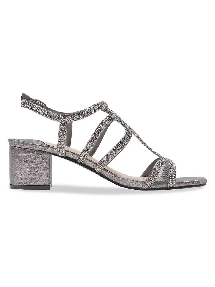 Lady Couture Women's Embellished Cutout Sandals - Pewter Cover