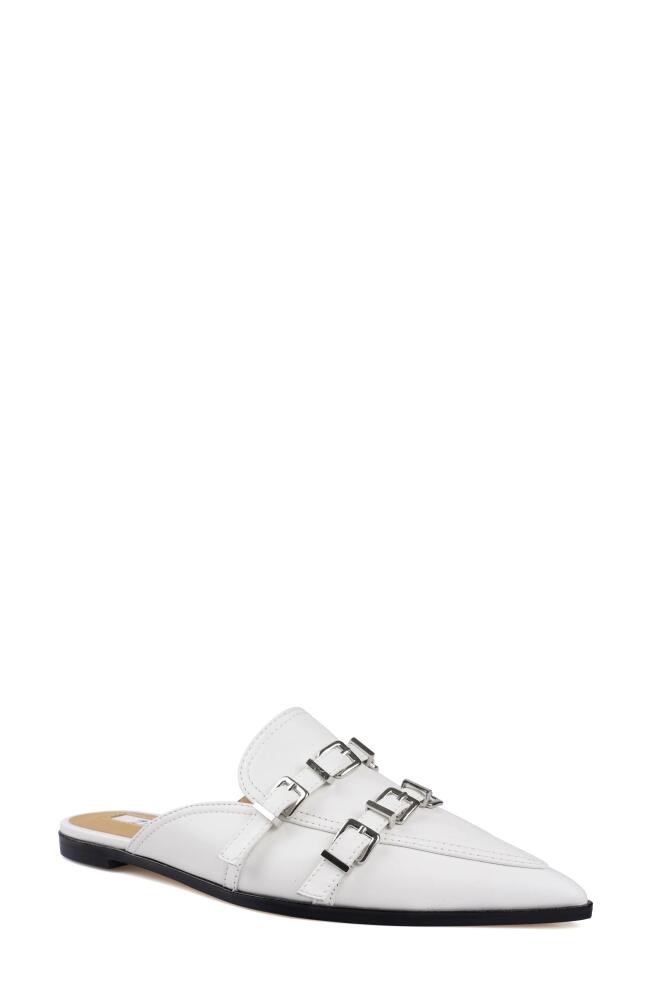 ZIGI Roussih Pointed Toe Mule in White Leather Cover