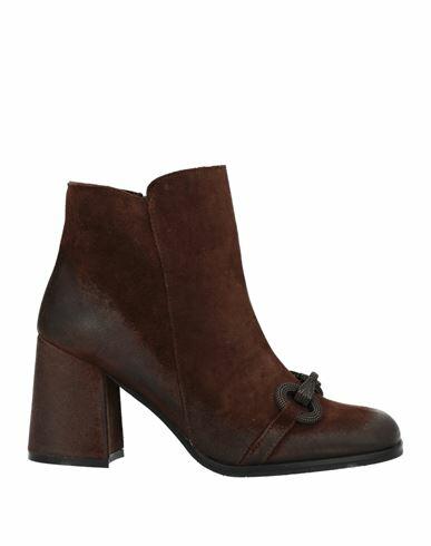 Divine Follie Woman Ankle boots Cocoa Soft Leather Cover