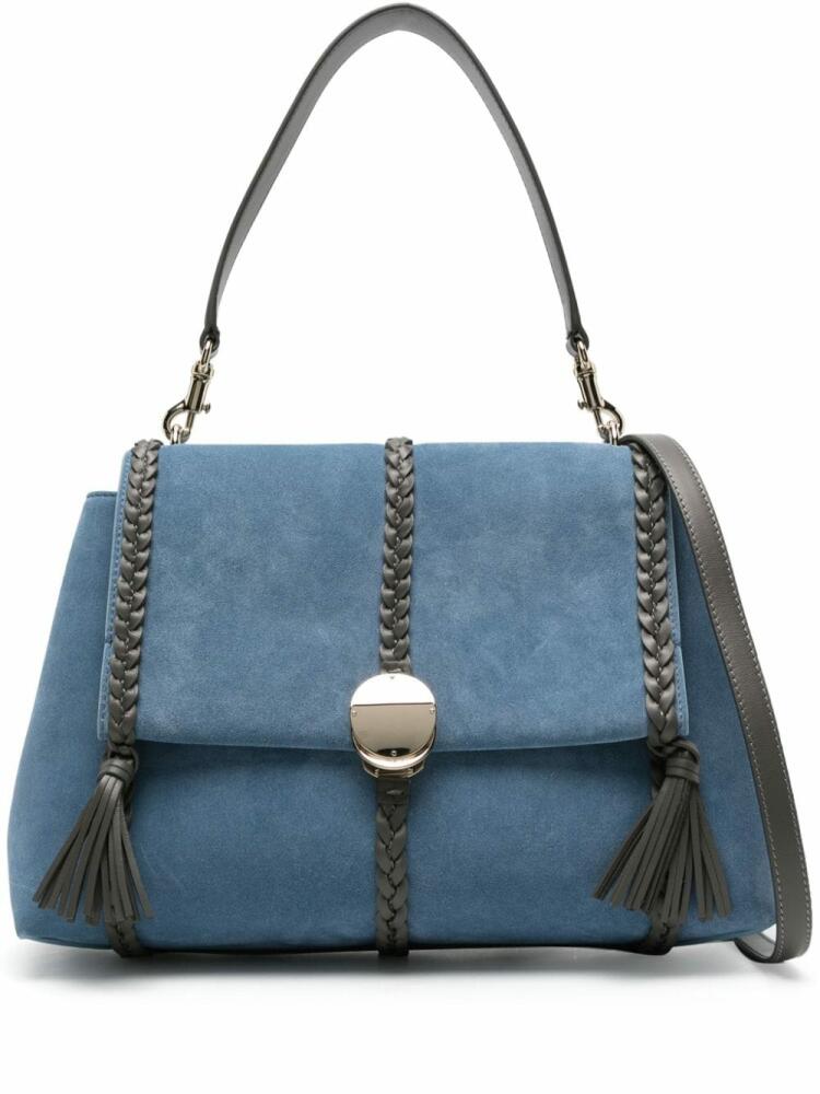 Chloé medium Penelope suede shoulder bag - Blue Cover